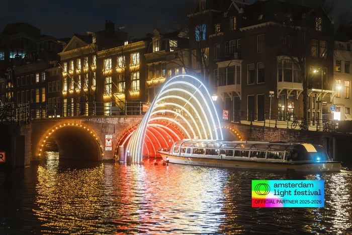 Amsterdã: Cruzeiro Festival das Luzes em Barco Aquecido