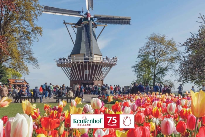 Amesterdão: Entrada no Keukenhof e autocarro com regresso flexível