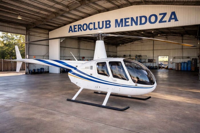 Helicopter Flight over 'El Carrizal Dam' in Mendoza