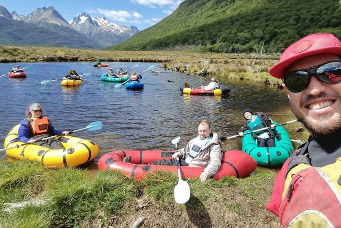 Ushuaia: Packrafting on the Olivia River (Trekking and Paddling) with Lunch and Transport