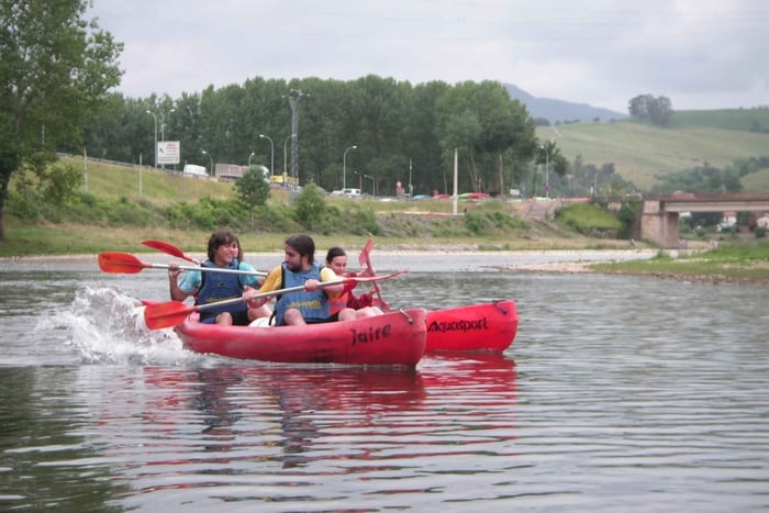 Descent of the Sella river in a canoe