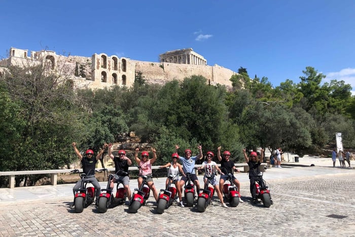 Athen: Prisvindende guidet tur til Akropolis på el-løbehjul