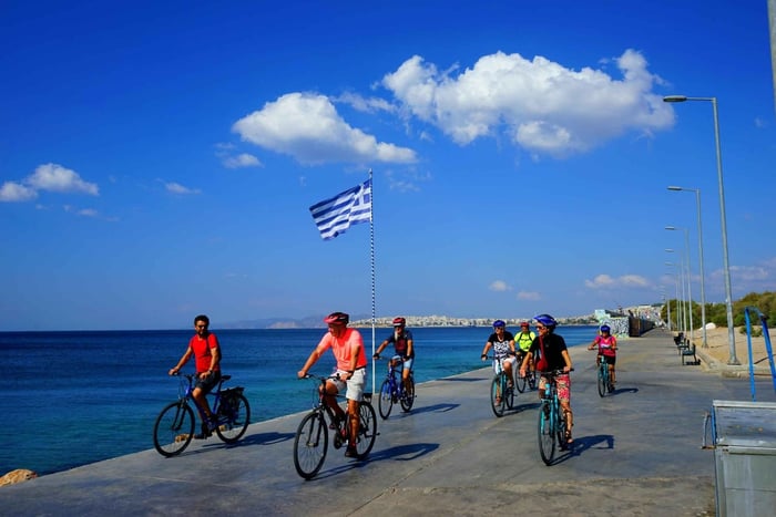 Athen: Byrundvisning og cykeltur til søs