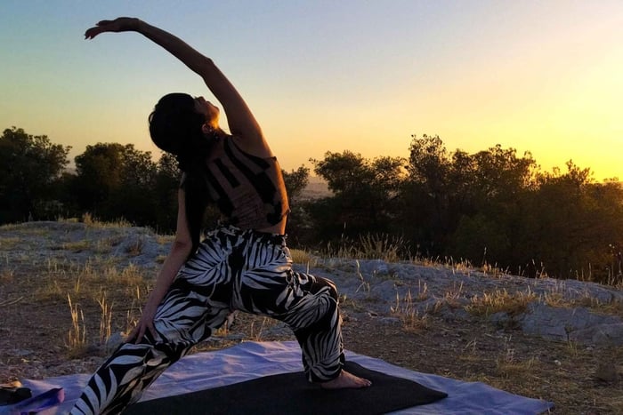 Athens mytiske yoga og meditasjon ved soloppgang og solnedgang