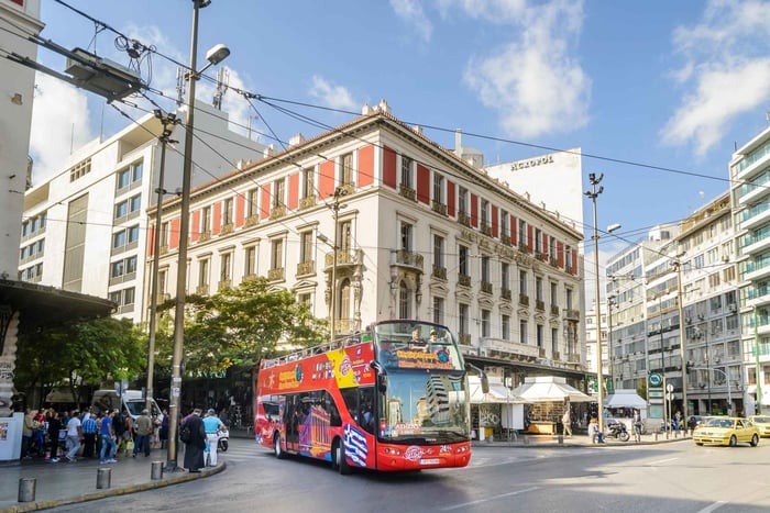Athens Walking Tour with Audio Guide & HO-HO Bus Tour Option