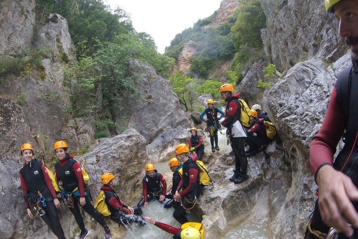 Från Aten: Agios Loukas Gorge Canyoning-upplevelse