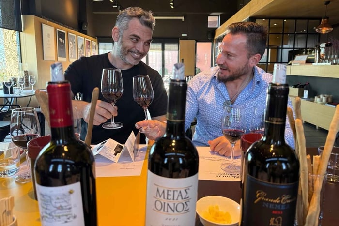 Atenas: passeio noturno a pé e degustação de vinhos