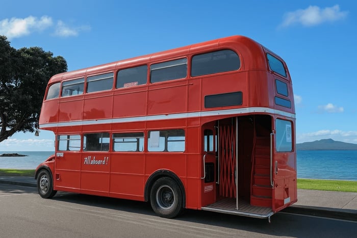 Auckland: Vintage Double-Decker Bus Sightseeing Tour