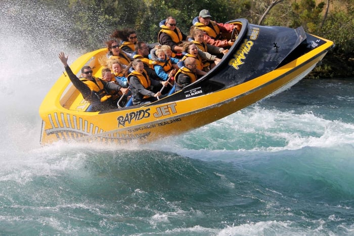 Från Craters of the Moon, Taupo och Rapids Jet Tour