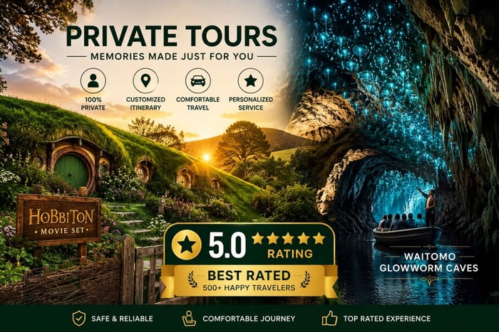 Hobbiton& Waitomo private Tour with Hotel Pickup