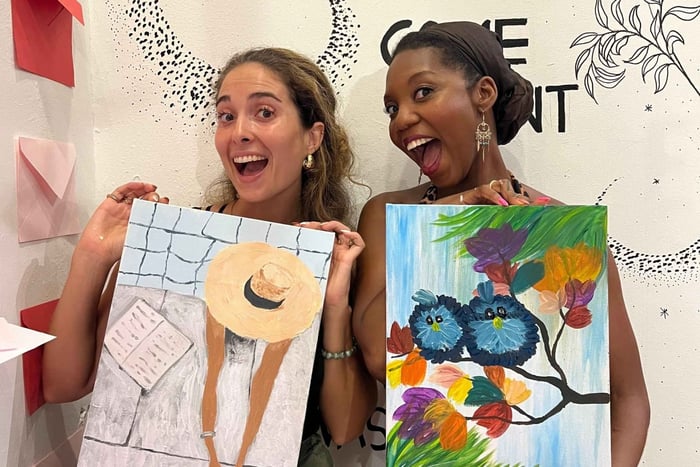 Canggu: Canvas & Sip, the painting workshop at Wild Art Bali