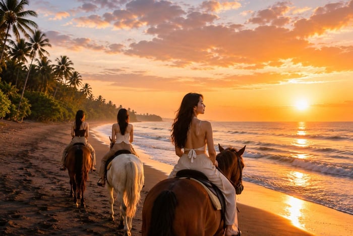 Saba Black Sand Beach: Ridetur ved soloppgang