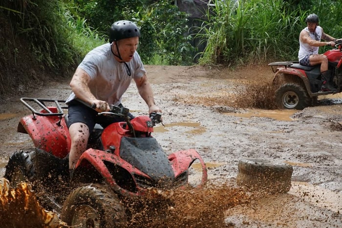 Ubud: ATV Quad Bike Ride Through Jungle, River & Rice Field