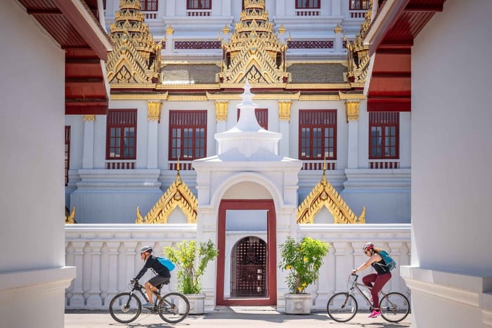 Bangkok: Cykeltur til baggårde og historiske templer
