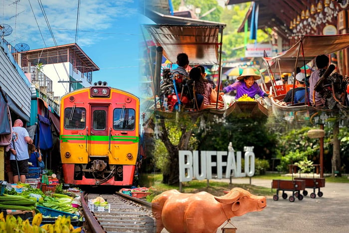 Bangkok: Damnoen Saduak and Train Market with Boat Ride