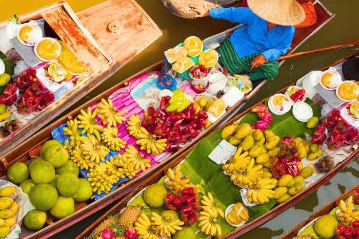 Bangkok : Visite privée du marché flottant et du marché aux trains de Damnoen Saduak