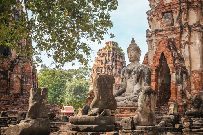 Fra Bangkok: Dagstur til Ayutthaya og Ayothaya flytende marked