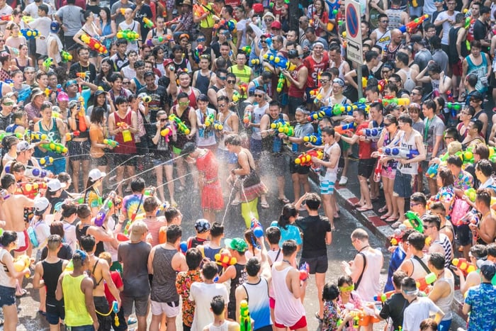 Songkran Water Festival April Tour with Guide