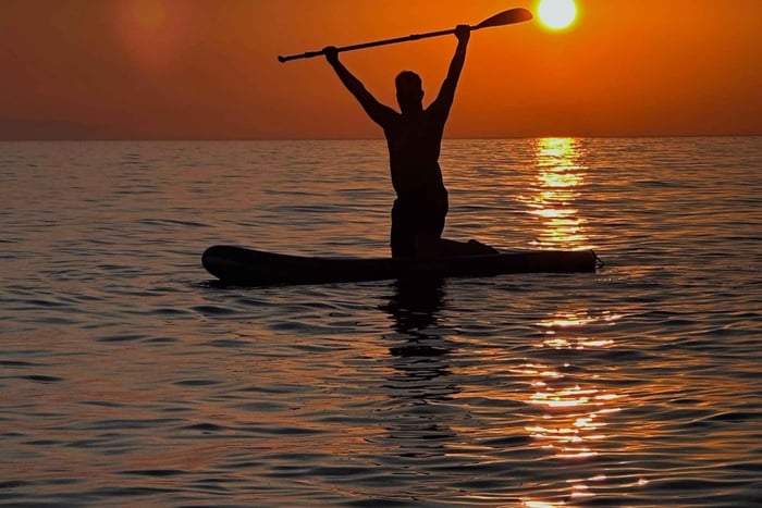 Barcellona: SUP depois do nascer do sol, com fotos, equipamento e instrutor inclusos
