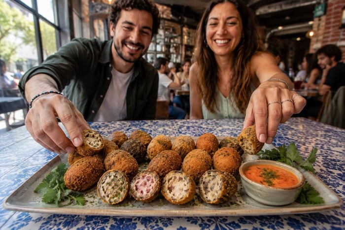 Barcelona Gràcia Street Food Tour with Tapas & Drinks