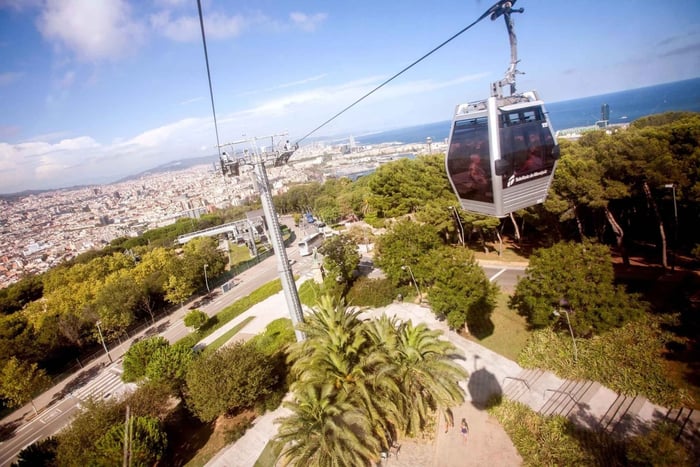 Barcelona: Montjuïc kabelbaan retour ticket