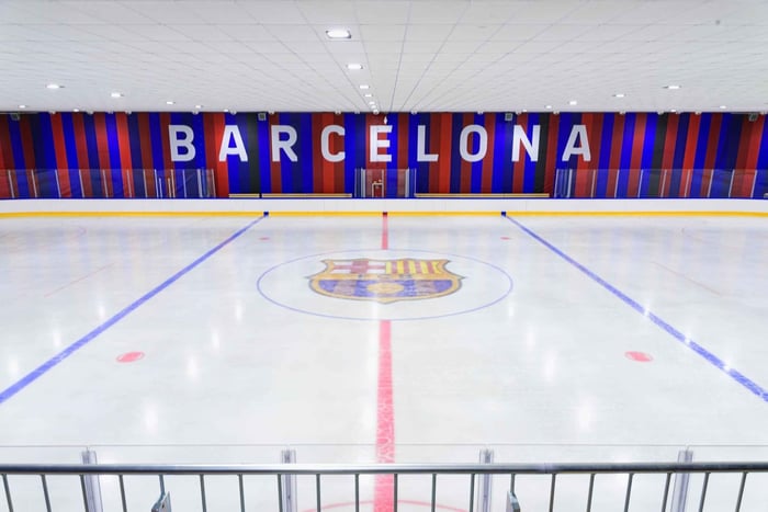 Ingresso de entrada para a pista de gelo do FC Barcelona