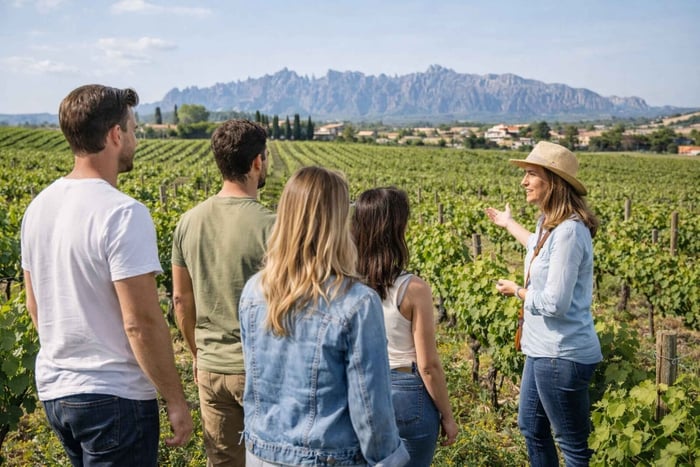 Escursione di un giorno a Montserrat e alle cantine di Cava da Barcellona con prelievo