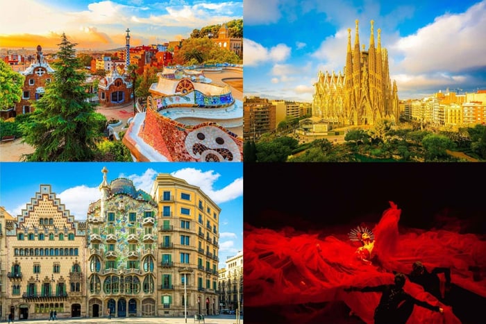 Sagrada Familia, tour por el parque Güell, Casa Batlló y espectáculo de flamenco