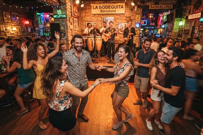 Barcelone : cours de salsa dans un véritable bar local
