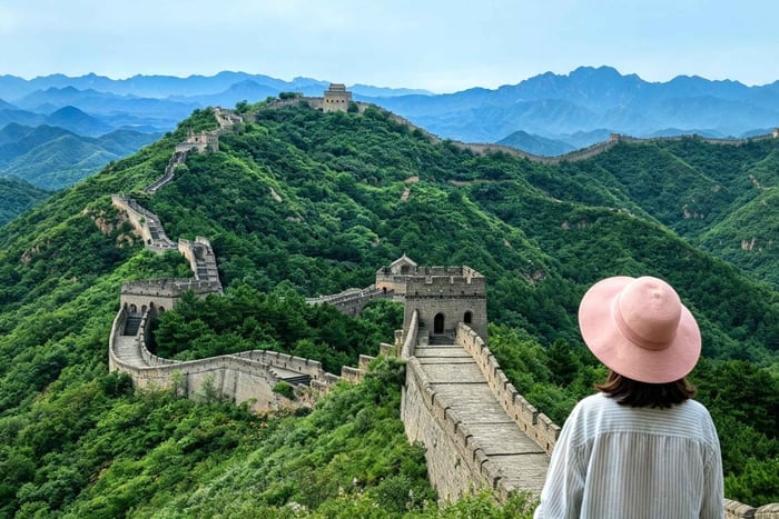 Peking: Jinshanlingin Kiinan muuri: Jaettu kierros 7-paikkaisella pakettiautolla