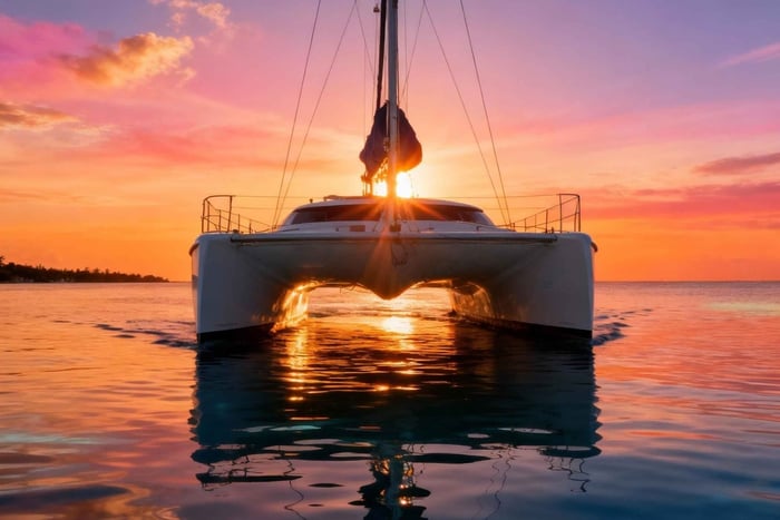 Caye Caulker Sunset Catamaran Cruise with Drinks and Snacks