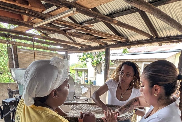 Excursão saindo de Hopkins: Fazenda de Mandioca Garifuna e Preparação de Pão