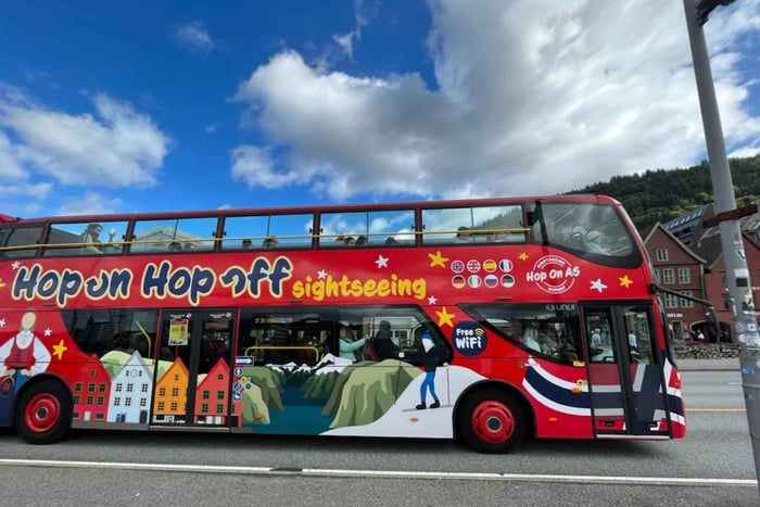Bergen: 24-timmars Hop On, Hop Off-bussbiljett GrayLine