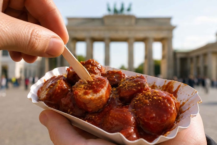 Berlin Express Tour, toppad med en Curry Wurst (mellanmål)