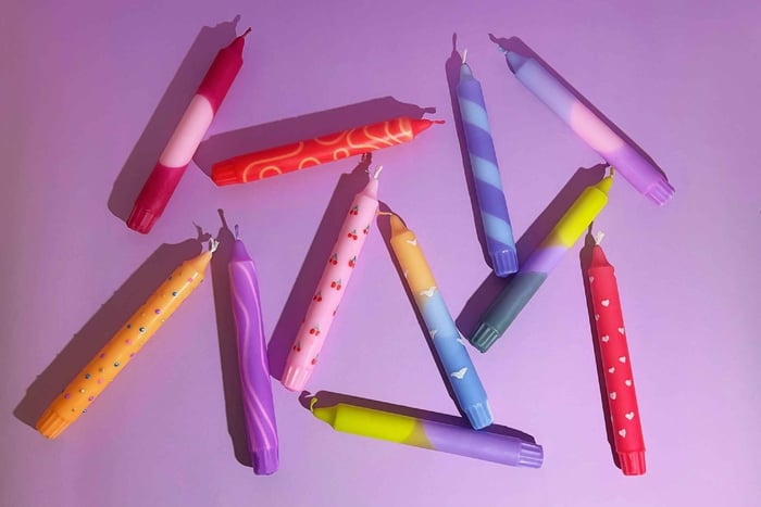 Dip-Dye Vegan Taper Candle Workshop