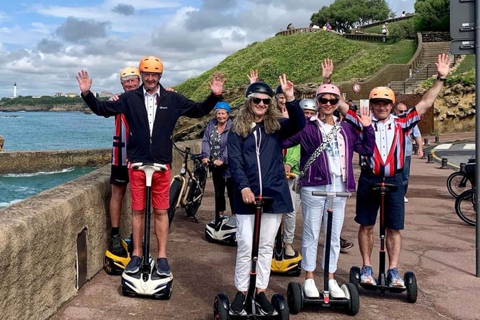 Felicità a Biarritz : Tour guidato in Segway / E-bike + Pala