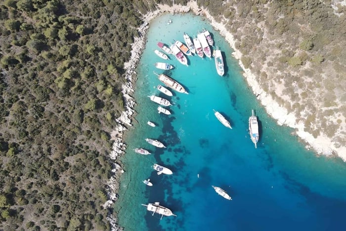 Bodrum : croisière d'une journée à l'île d'Orak avec baignade et déjeuner