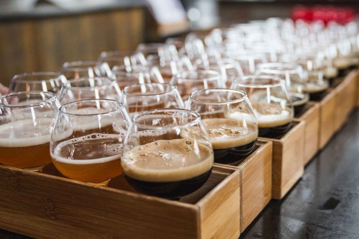 Boston, USA Guidad tur på hantverksbryggeri med ett mellanmål
