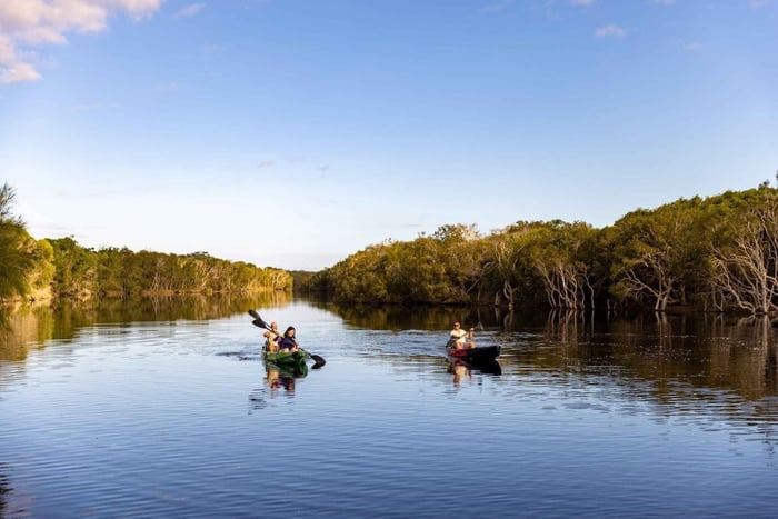 Île Bribie : visite en 4x4, kayak et bunker de la Seconde Guerre mondiale