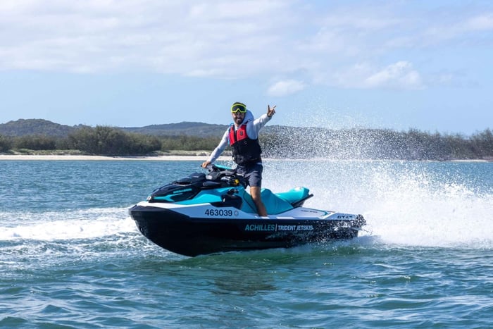 Brisbane: Aventura de 4 horas de jet ski às Ilhas Moreton Bay