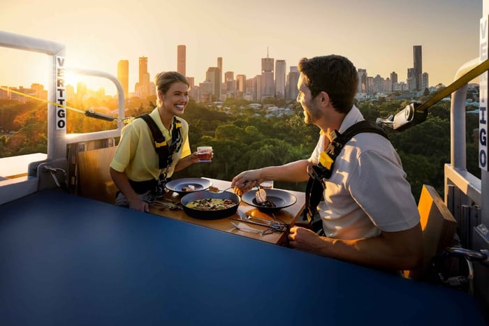 Brisbane: Vertigo Dinner - Dining on the Edge