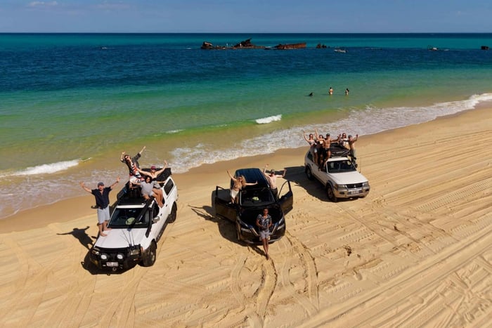 Moreton Island 3-daagse tour met een terreinwagen, zelf rijden, met begeleiding