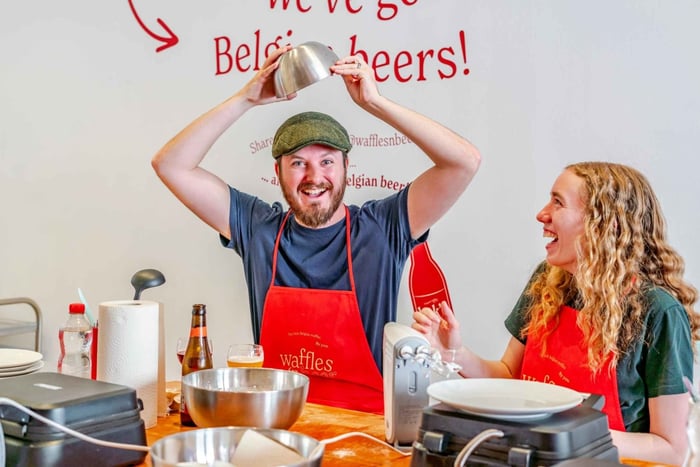 Bryssel: Workshop i belgisk våffeltillverkning med ölprovning