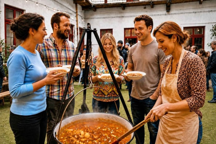 Encuentro de cocina de goulash - Emblemático bar en ruinas de Budapest