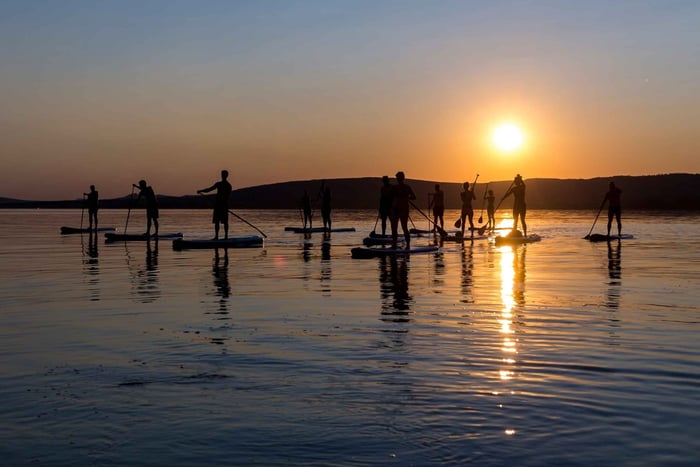 Lake Balaton: Sunset SUP Tour along the Tihany National Park