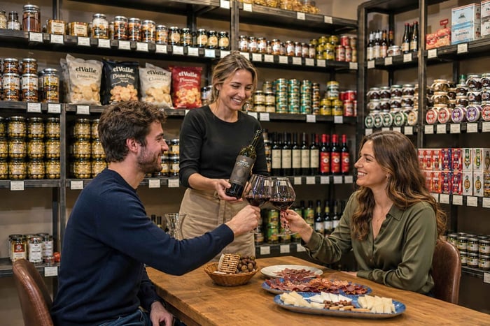 Cata de vino español en el primer colmado auténtico de Budapest