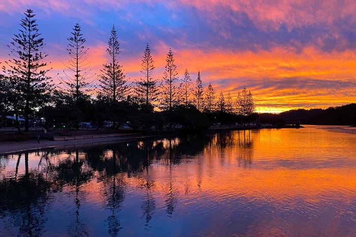 Byron Bay: kajakkiretki auringonlaskun aikaan Brunswick-joella