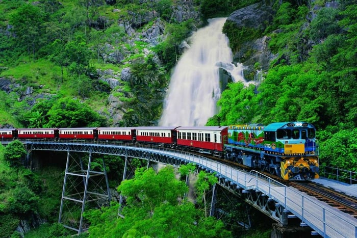 Skyrail Cableway till Kuranda och tågbiljett
