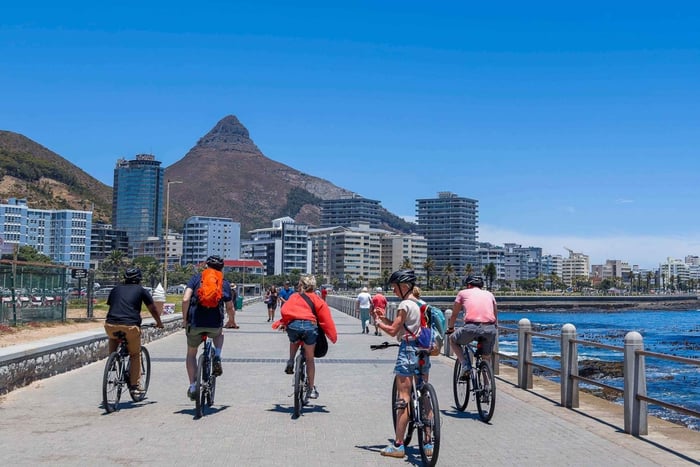 Cykeltur i Cape Town ved solopgang eller solnedgang med snacks