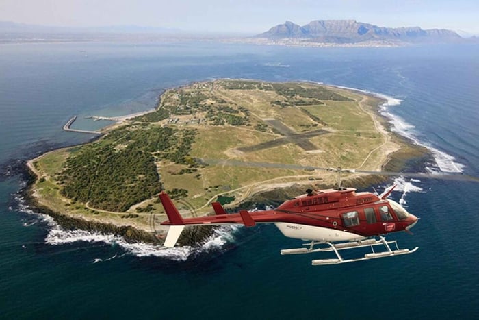 Helikopterflug von Kapstadt nach Robben Island und Hout Bay